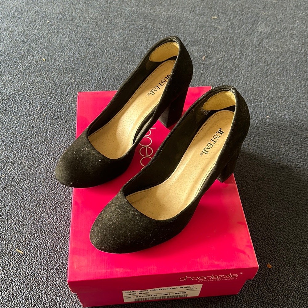Just Fab Black Suede heels